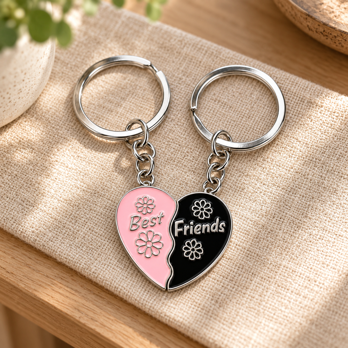 Best Friends – Schlüsselanhänger im 2er-Set – Ansicht im Alltag