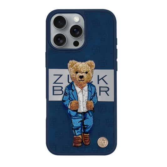 ZB Paris Gentleman iPhone-Hülle – gesticktes Bärenmotiv