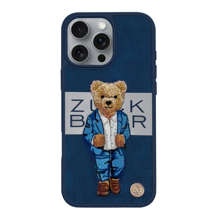 ZB Paris Gentleman iPhone-Hülle – gesticktes Bärenmotiv
