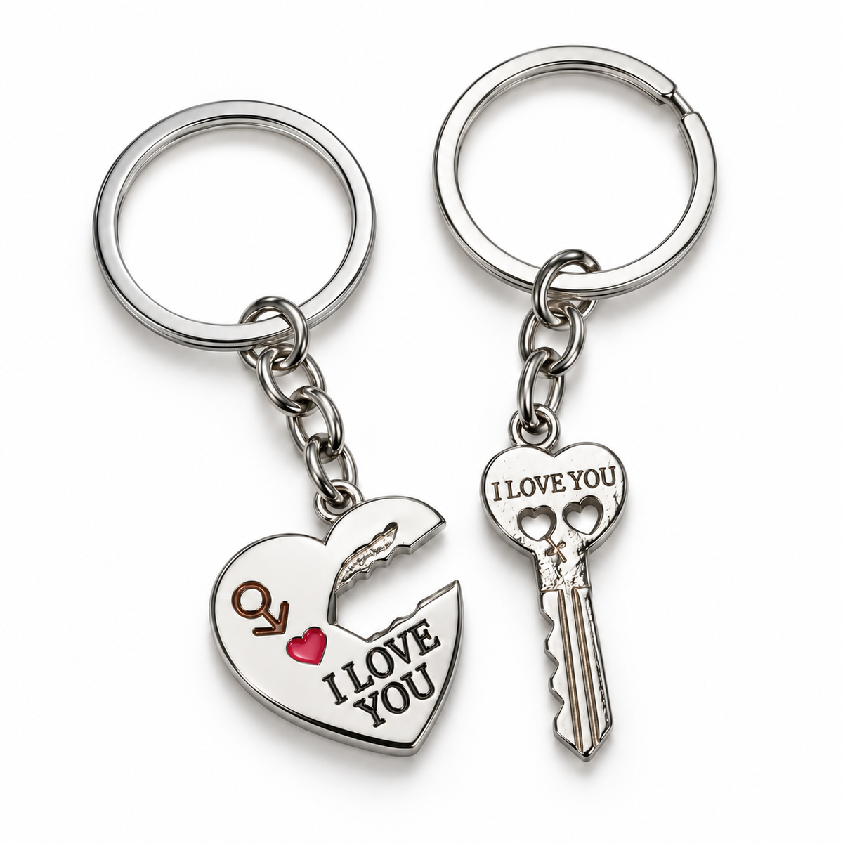 I Love You – Schlüsselanhänger im 2er-Set – Studioansicht