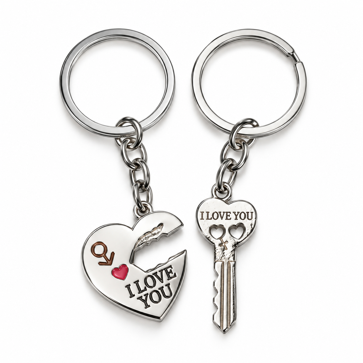 I Love You – Schlüsselanhänger im 2er-Set – ursprüngliche Produktaufnahme