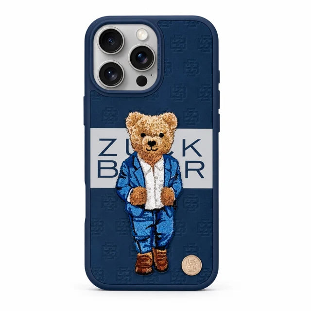 ZB Paris Gentleman iPhone-Hülle – gesticktes Bärenmotiv